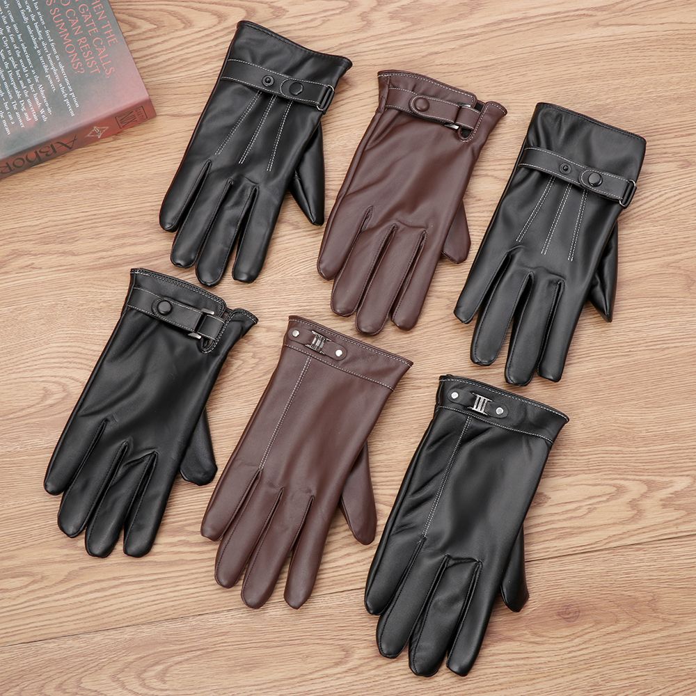 Gardening Glove Waterproof - Męskie polarowe rękawice ocieplana skórzana zimowe