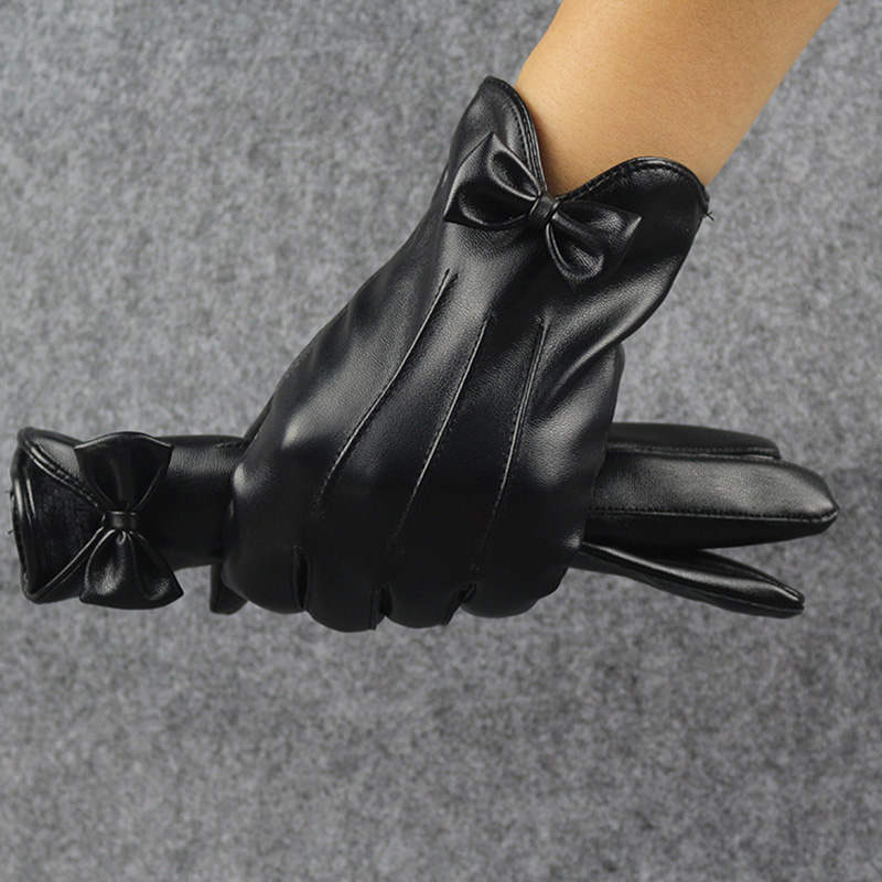 Leather Driving Glove - Wysokiej jakości skórzana kobieta moda zimowa