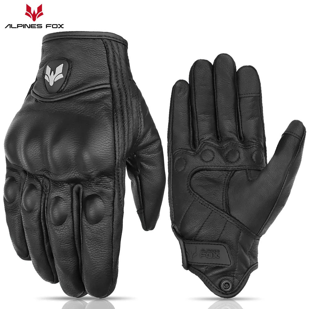 Motorcycle Glove Knuckle - Unisexowe skórzane rękawice motocyklowe w stylu