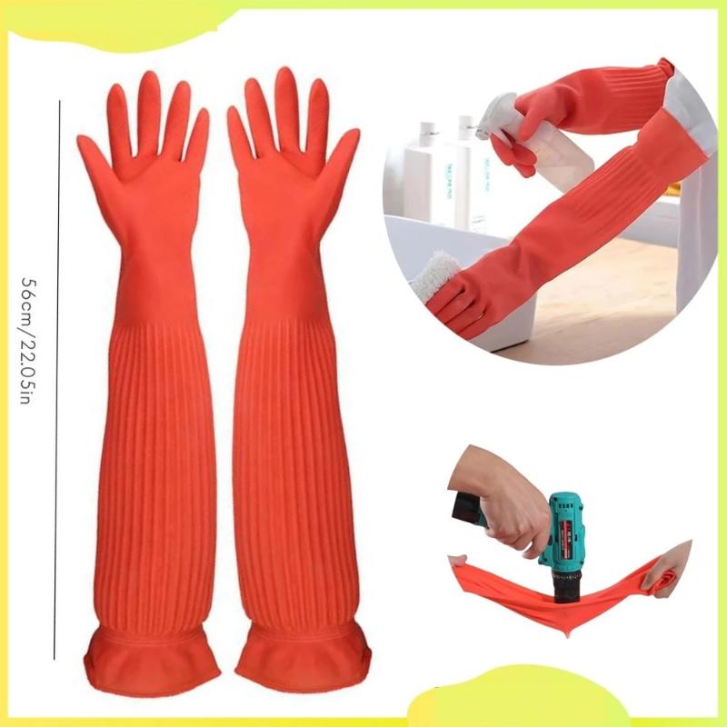 Rubber Glove Cleaning - Wodoodporne, antypoślizgowe gumowe rękawice do czyszczenia,
