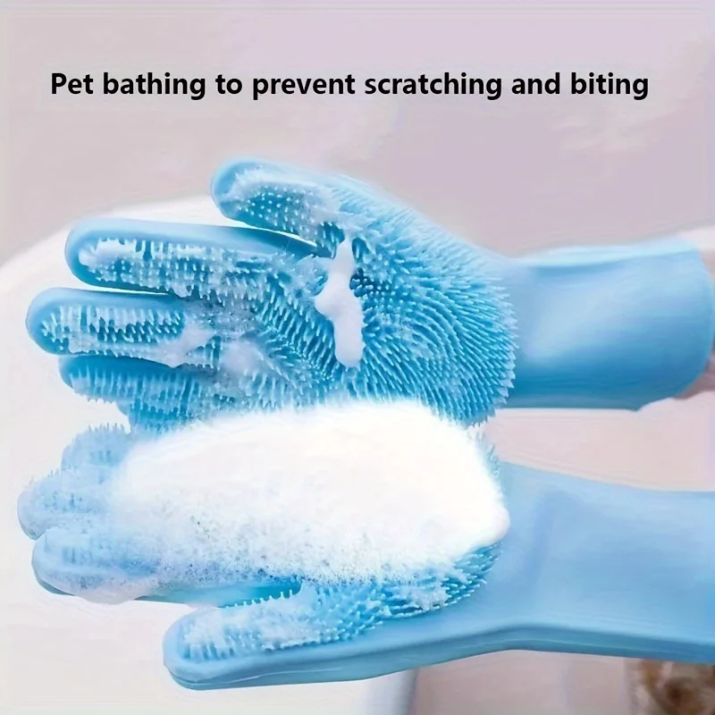 Rubber Glove Cleaning - Wielofunkcyjne silikonowe rękawice do pielęgnacji zwierząt,