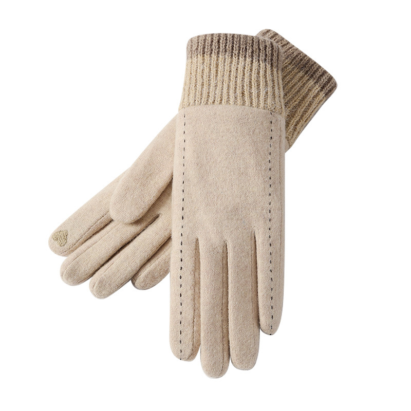 Wool Glove Lined - Nowe zimowe rękawiczki damskie na zewnątrz,