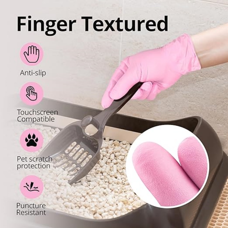 100-200 szt. Różowe nitrylowe  – Rubber Glove Cleaning recenzja i cena